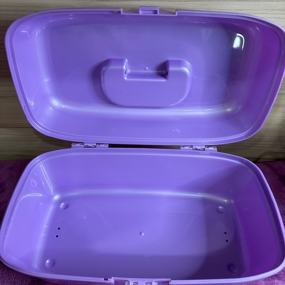 Horizon Group USA Purple Glitter Handle Makeup Case Organizer Storage Box - Picture 10 of 14